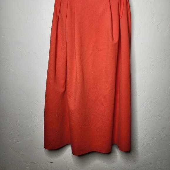 Topshop One Shoulder‎ Fit and Flare Dress in Orange Size US 2 - Picture 4 of 9